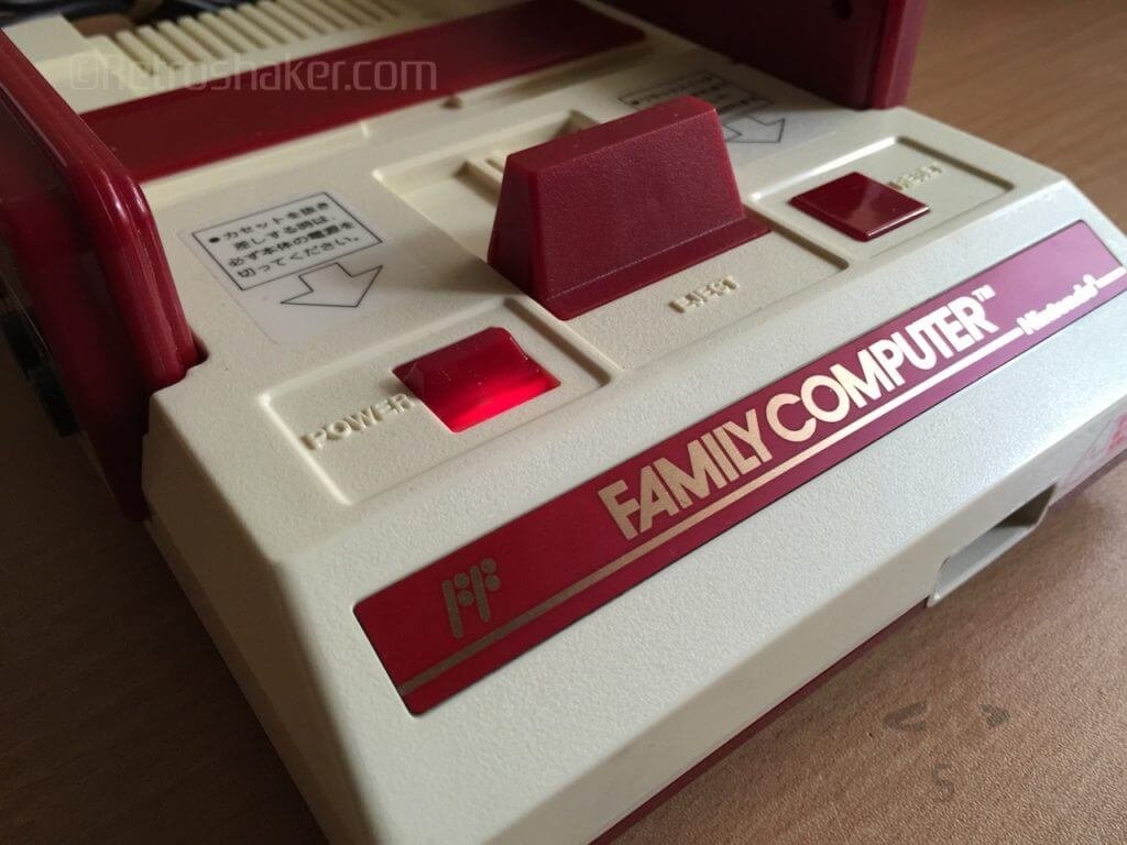 Famicom LED mod under button | Retroshaker